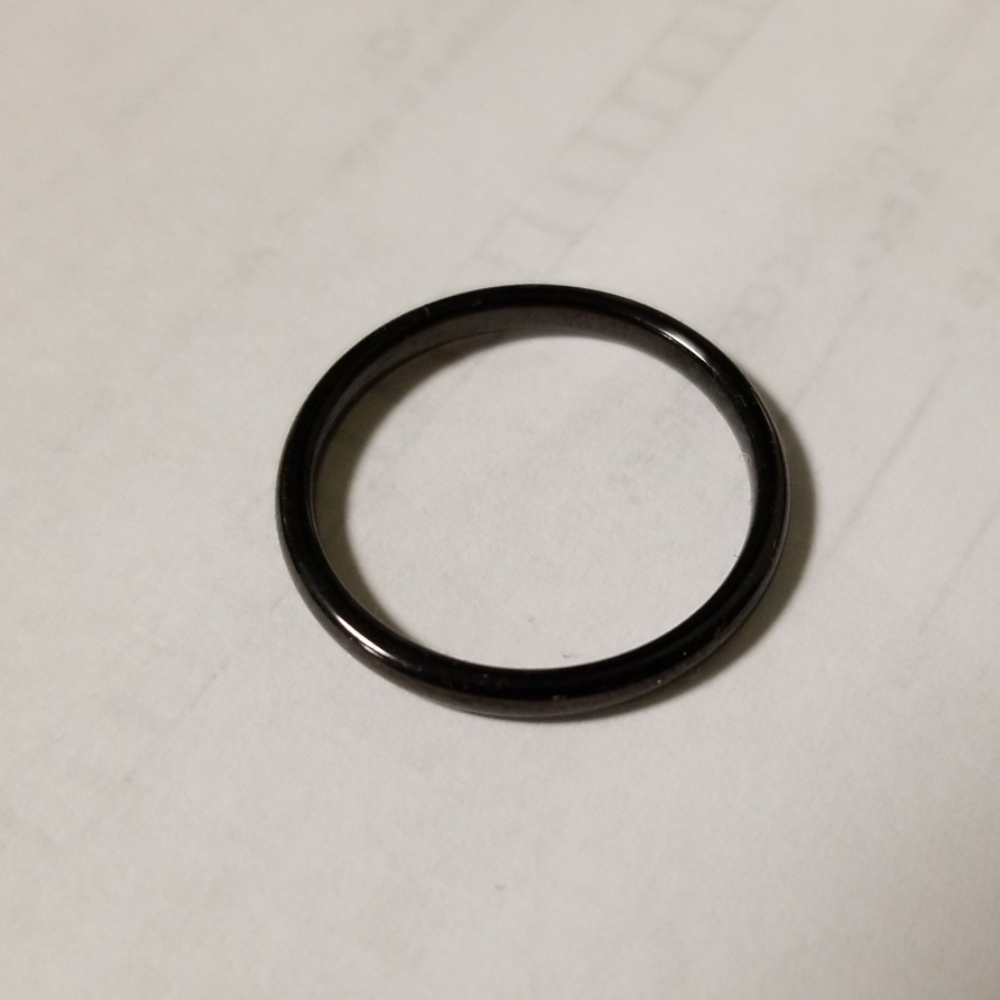 2mm black tungsten ring
